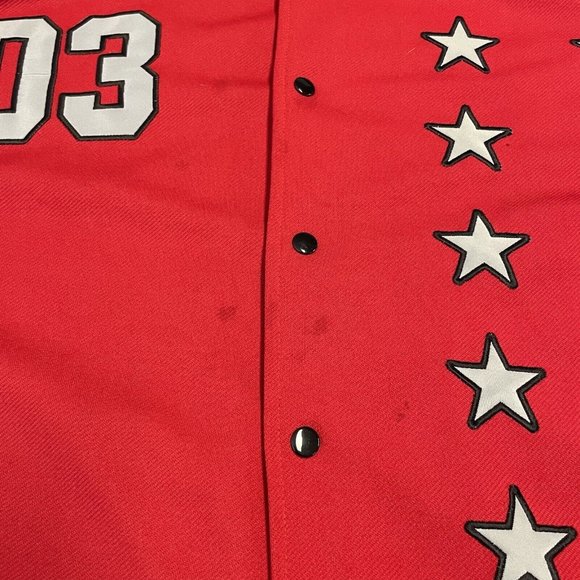 Philadelphia 76ers Shooting Jersey Mens 2XL Red Snap Embroidered Basketball - Picture 9 of 9